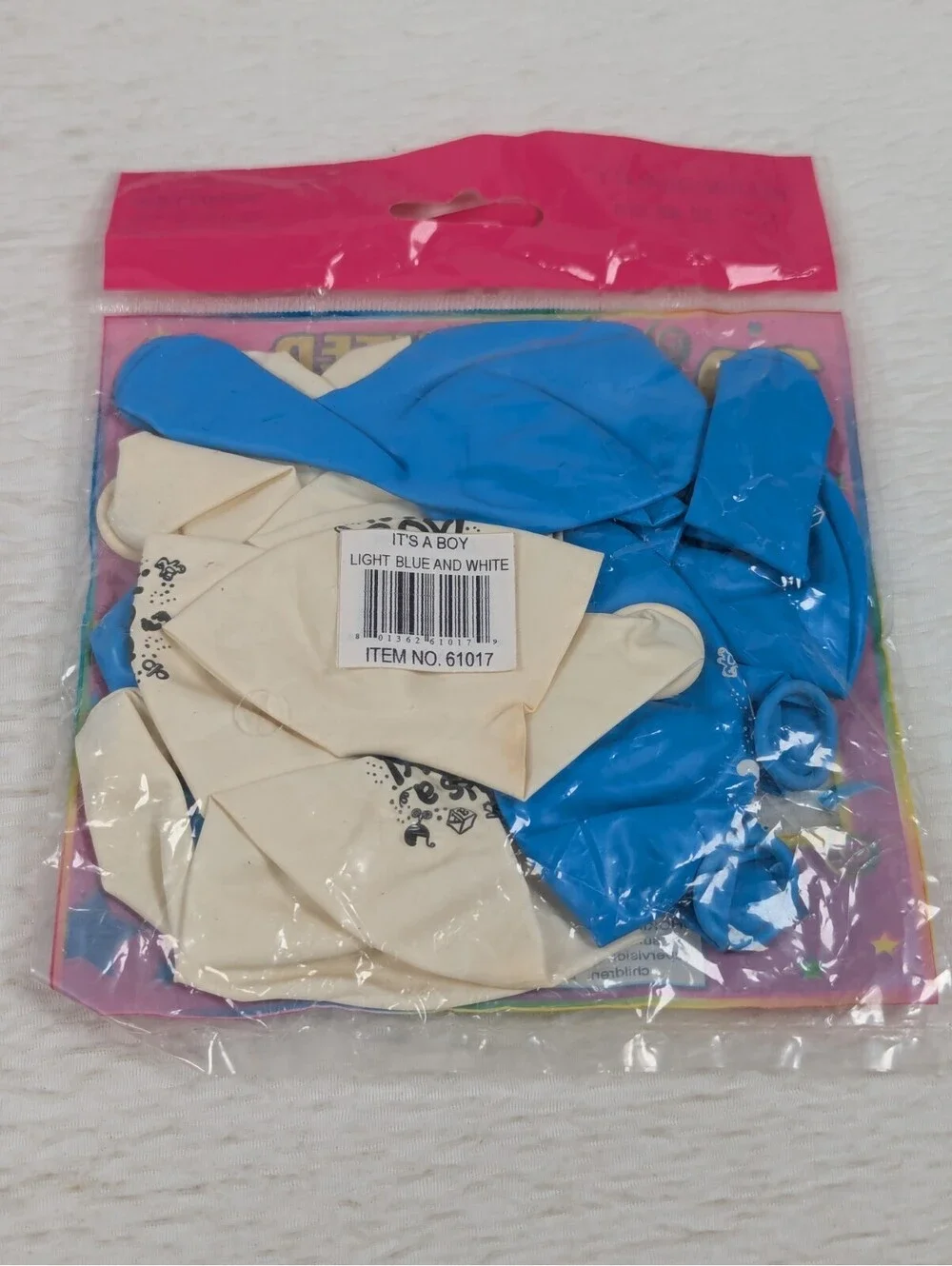 12 inch - Blue/Wh Latex Balloons - Its a Boy! - Party Helium Balloons - 100 Pack